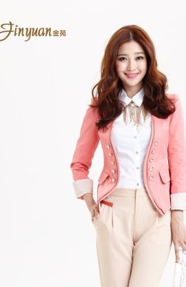 金苑女装秋装新款正品 甜美粉色圆你公主梦[图3]