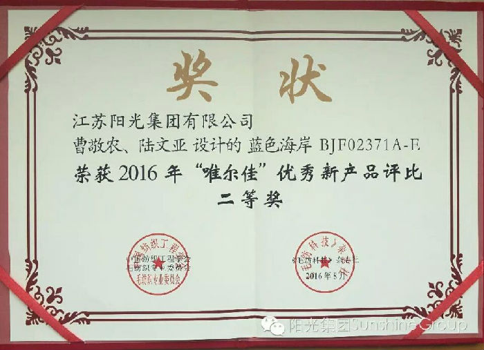 江苏阳光集团获得&ldquo;维尔佳&rdquo;大赛三个之最[图2]