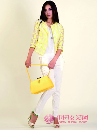 清爽柠檬黄 法拉鸣歌2015春夏Look(图2)