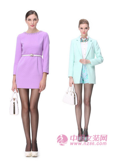 丹菲诗品牌2015年紫色裙装搭配[图1]