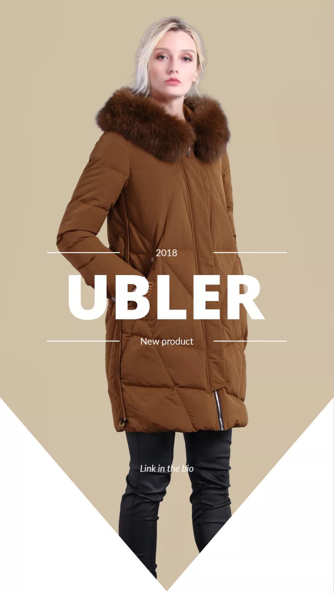 雨贝尔UBLER | 气质羽绒服独特剪裁，无羽绒，不冬天[图3]