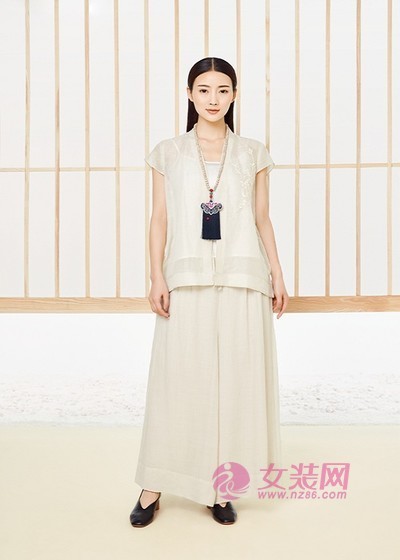 水墨生香适合夏季穿的棉麻两件套,好看又不贵[图1]