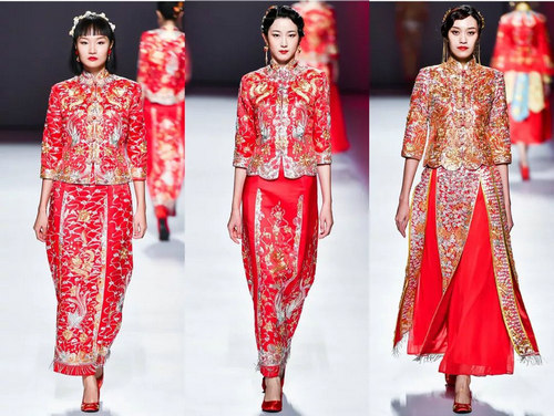 广东时装周 当中式嫁衣遇见西式婚纱，pick一下谁更美(图5)