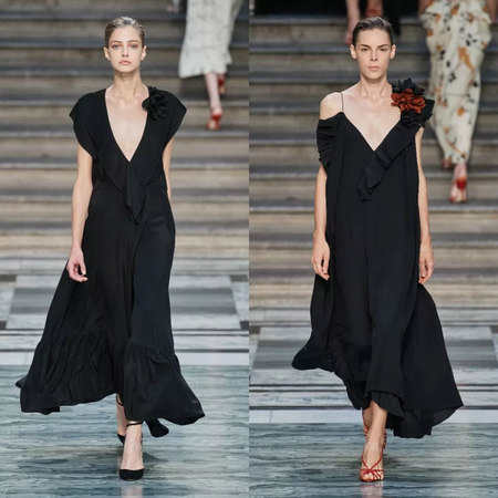 Victoria Beckham 2020春夏系列大秀 贝嫂全家助阵(图30)